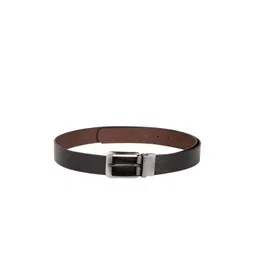 Hidesign Men Black & Brown Reversible Textured Leather Belt-picture-23