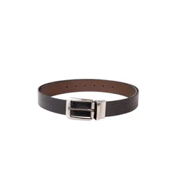 Hidesign Men Black & Brown Textured Reversible Leather Belt-picture-30