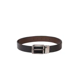 Hidesign Men Black & Brown Textured Reversible Leather Belt-picture-41