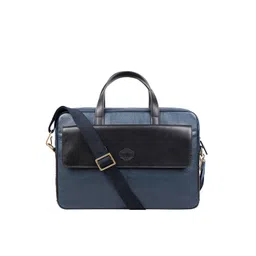 Hidesign Men Blue & Black Colourblocked Handheld Bag-picture-39