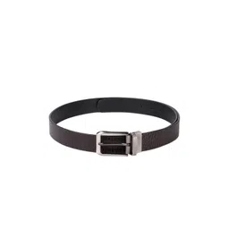 Hidesign Men Brown & Black Textured Reversible Leather Belt-picture-38