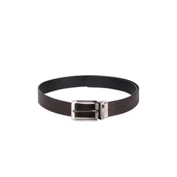 Hidesign Men Brown & Black Textured Reversible Leather Belt-picture-26