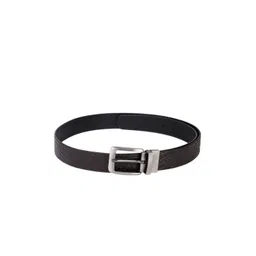 Hidesign Men Brown & Black Textured Reversible Leather Belt-picture-34