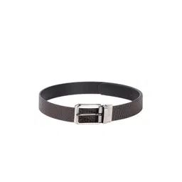 Hidesign Men Brown & Black Textured Reversible Leather Belt-picture-37
