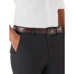 Hidesign Men Leather Textured Belt image 1