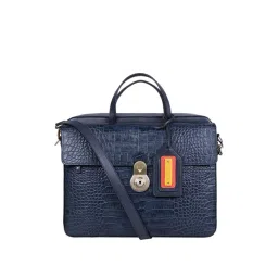 Hidesign Navy Leather Medium Messenger Bag-picture-47