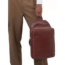 Hidesign Rambler 02 Tan Solid Medium Cross Body Bag-picture-10