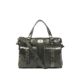 Hidesign Rebels Ho 01 Cherokee Green Leather Medium Messenger Bag-picture-23