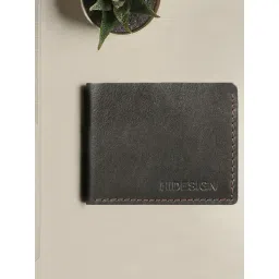 Hidesign Rebels Mandela W1 Gaucha Black Leather Solid Bi-Fold Wallet-picture-37