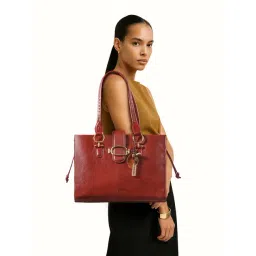 Hidesign Red Tote Handbag-picture-41