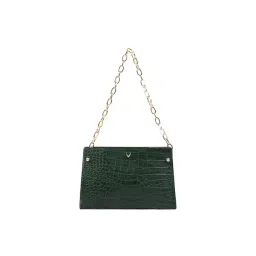 Hidesign Roaring 20's Dark Green Textured Medium Shoulder Handbag-picture-23