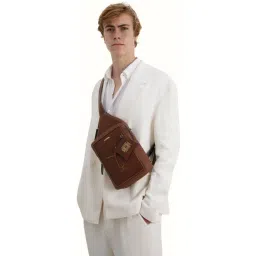 Hidesign SAHARA Brown Solid Medium Cross Body Bag-picture-19