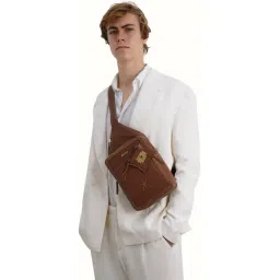 Hidesign SAHARA Tan Solid Medium Cross Body Bag-picture-41