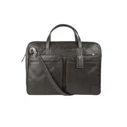 Hidesign Slider 01 Dark Brown Solid Laptop Messenger Bag-picture-43