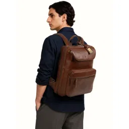 Hidesign Tan IVY ANDOVER 03 Large Leather Backpack-picture-22
