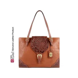 Hidesign Wild West Tan Solid Medium Shoulder Handbag-picture-26