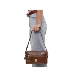 Hidesign Women Tan Oklahoma 02 Casual Sling Bag (M)-picture-12