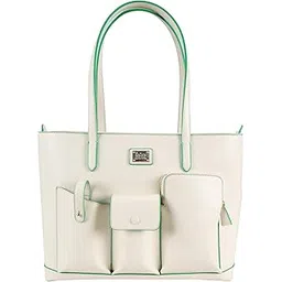 hie Carol Tote Bag for Women | Versatile Vegan Leather Laptop Tote Fits Up to 16" | With Wooden Top Handle & Detachable Sling Strap | Perfect for Office, Travel & Work.-picture-13