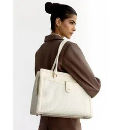 hie Women Striped Tote Bag with Top Handle-picture-43