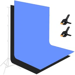 Hiffin 8Ft X 12Ft Black|Blue Backdrop Screen Photo Studio Photography Background, 2Clip Reflector-picture-23