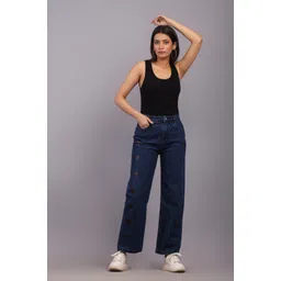 HIGH BUY Women Comfort Relaxed Fit Jeans-picture-12