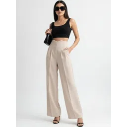 HIGH BUY Women Tailored High-Rise Trousers-picture-36