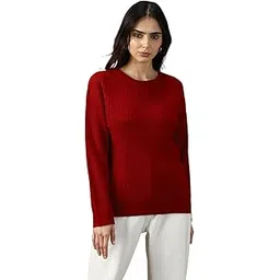 high star clothing High Star Women Knitted Acrylic Relaxed Fit Round Neck Long Sleeve Sweaters-picture-29
