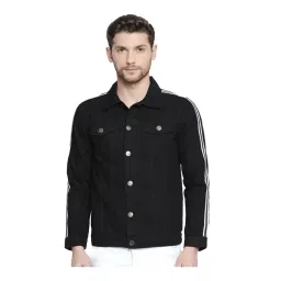 High Star Black Cotton Denim Jacket-image-14