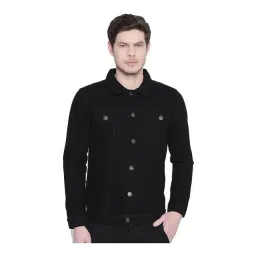 High Star Black Cotton Denim Jacket-image-33