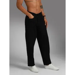 High Star Black Cotton Flare Fit Jeans-image-6