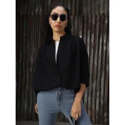 High Star Black Cotton Relaxed Fit Shirt-picture-10