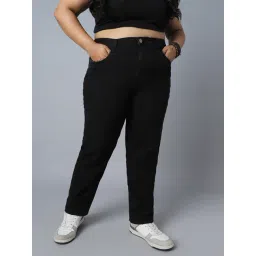 High Star Black Cotton Straight Fit Mid Rise Jeans-picture-48