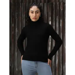 High Star Black Self Design Sweater-picture-26