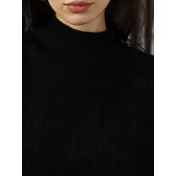 High Star Black Self Design Sweater image 5