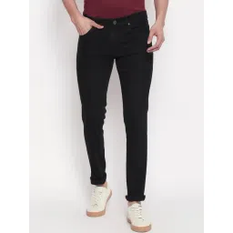 High Star Black Slim Fit Lightly Washed Jeans-image-36
