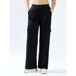 High Star Black Wide Leg Trousers-image-43