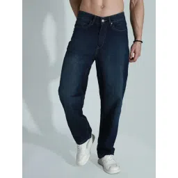 High Star Blue Cotton Flare Fit Jeans-picture-21