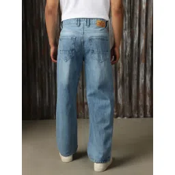 High Star Blue Cotton Flare Fit Jeans image 2