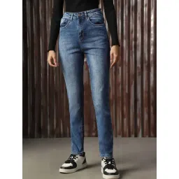 High Star Blue Cotton High Rise Jeans-picture-47