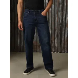 High Star Blue Cotton Straight Fit Jeans-picture-48