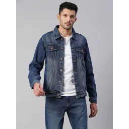 High Star Blue Regular Fit Denim Jacket-picture-10