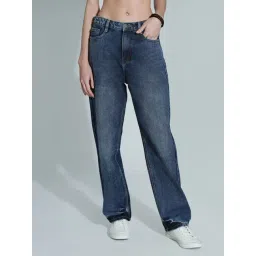 High Star Blue Regular Fit High Rise Jeans-picture-26
