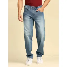High Star Blue Tapered Fit Stretchable Jeans-picture-29