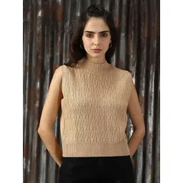 High Star Brown Self Design Sweater-picture-22