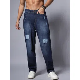 High Star Cotton Loose Wide Leg Mid Rise Jeans-picture-30