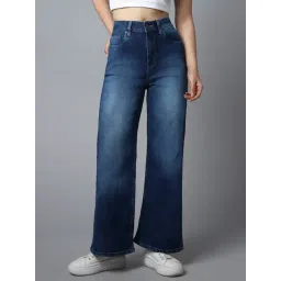 High Star Dark Blue Regular Fit High Rise Jeans-picture-30