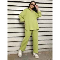 High Star Green Cotton Shirt With Pants-picture-36