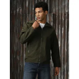 High Star Green Polyester Relaxed Fit Print Casual jackets-picture-10