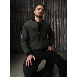 High Star Green Relaxed fit Print Jackets image 4