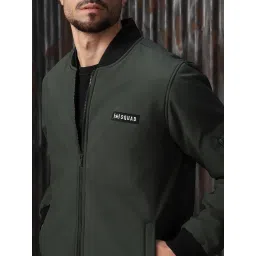 High Star Green Relaxed fit Print Jackets image 5